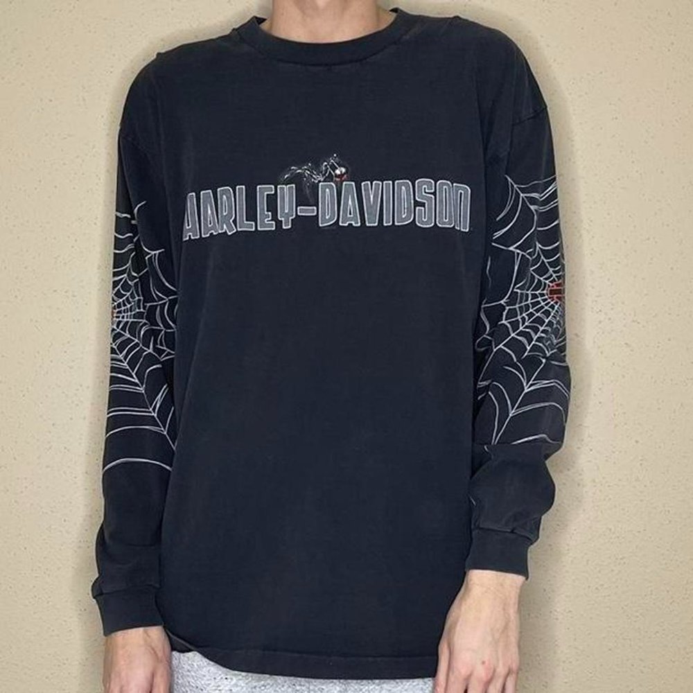 Vintage Harley Davidson black widow L/S shirt